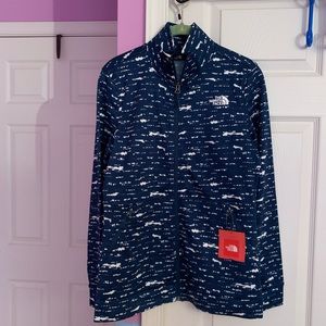 North Face blue printed winter jacket